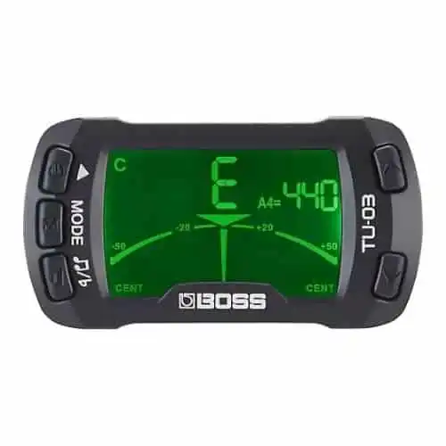 Boss tu-03 clip-on tuner and metronome