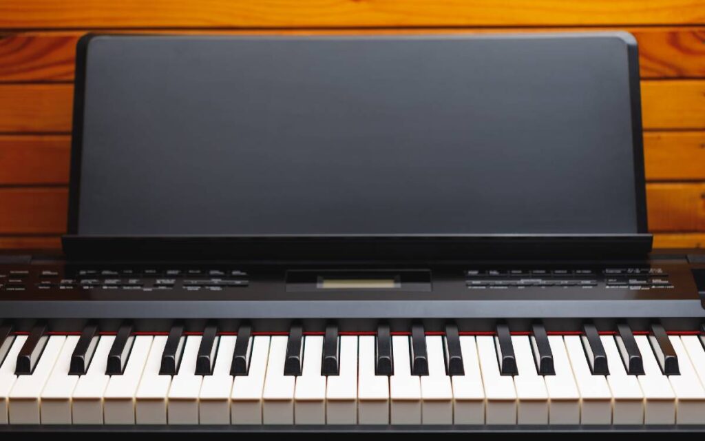 Digital piano with music stand