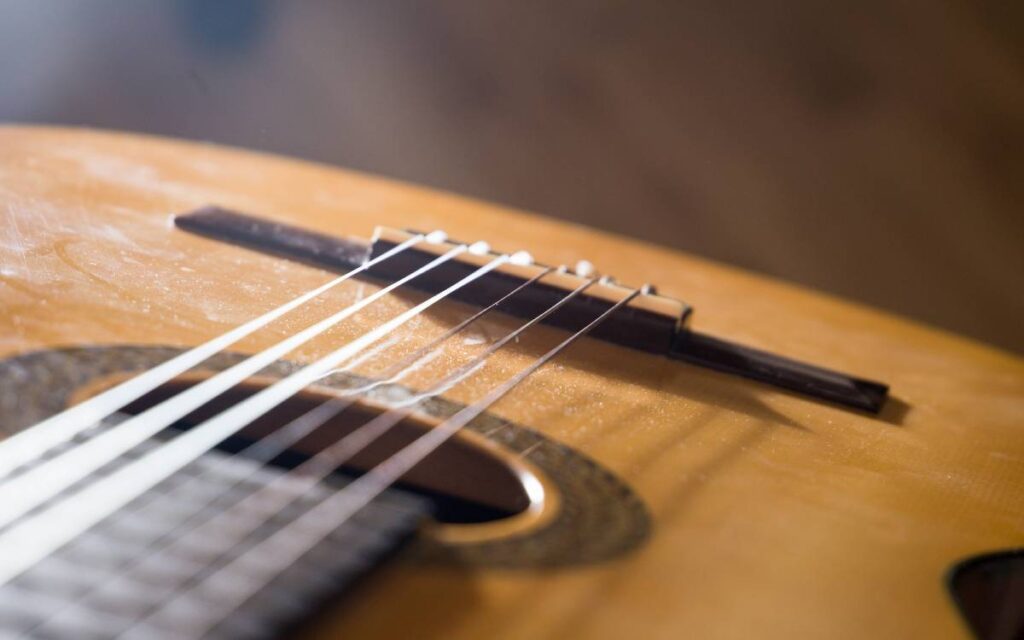 Blurred acoustic guitar