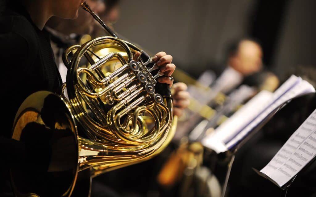 Man playing french horn