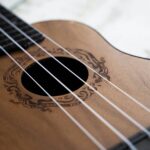 Close-up photo of a ukulele