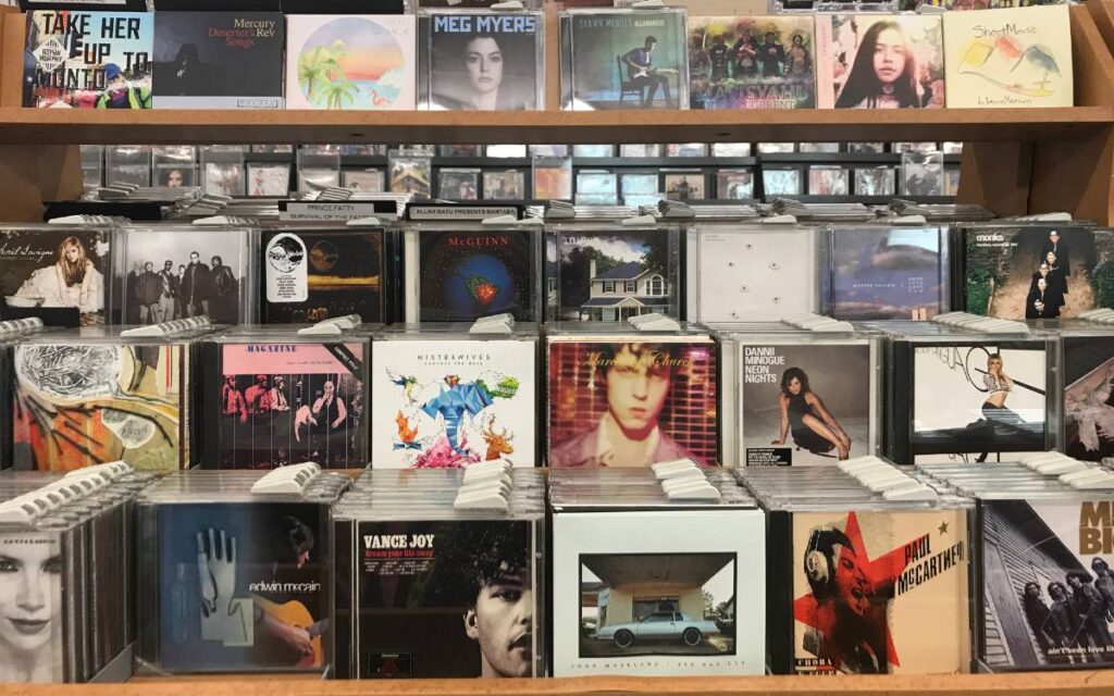 Vance joy's album in a cd rack